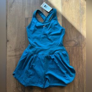 NWT Asics Teal Running Unitard / active dress
